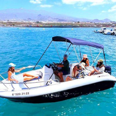 Costa Adeje boat hire without captain and licence for 6 persons - Yachtcharter ohne Skipper und Führerschein in Teneriffa Süd für 6 Personen