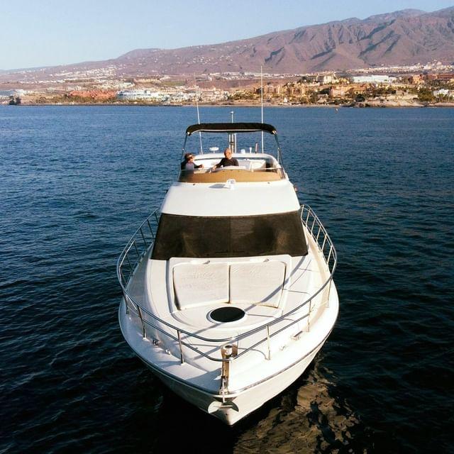 Front of Luxury Yacht Charter in Tenerife with Astondoa 46