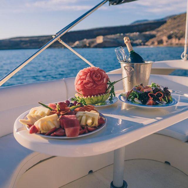 snacks Luxury Yacht Charter in Tenerife with Astondoa 46