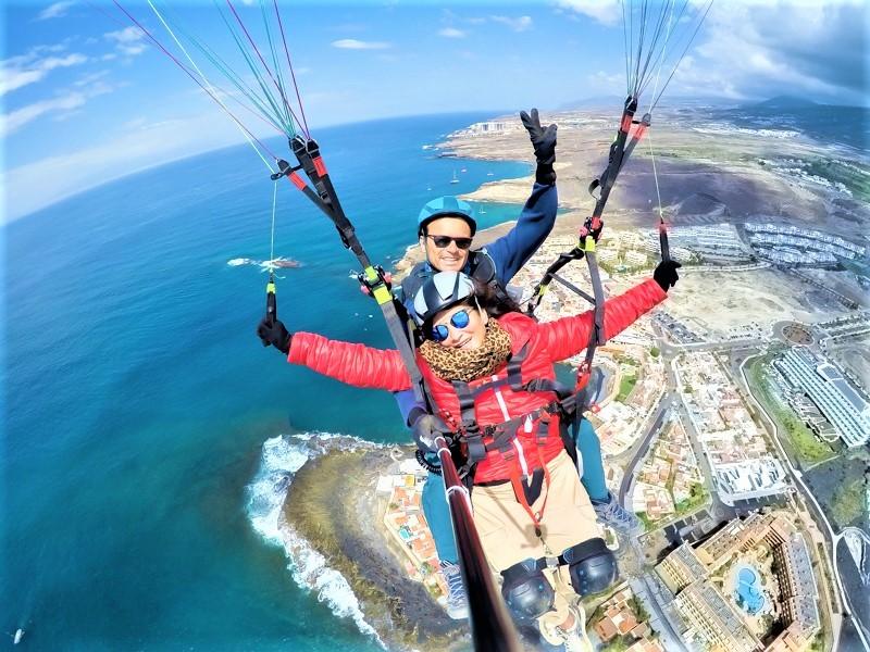 Tandem siklóernyőzés Tenerife déli részén